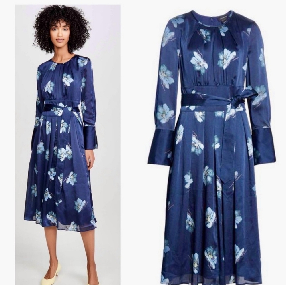 NWT Club Monaco Belted Floral Dress
